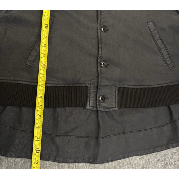 The Great. The Swingy Charcoal Bomber Jacket Hig-Low Silhouett Charcoal 2/M - Picture 8 of 12